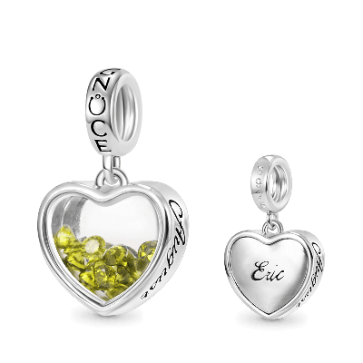 Aug.Birthstone Engravable Pendant