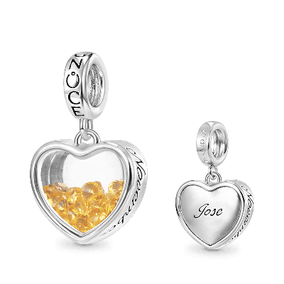 Nov.Birthstone Engravable Pendant