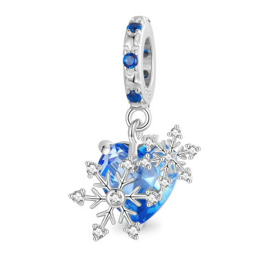 Snowflake Heart Pendant