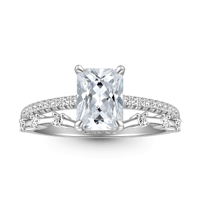Rectangle-cut Promise Ring