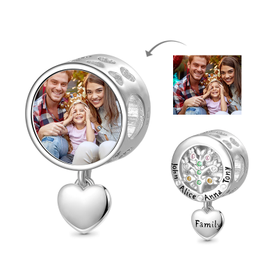 Family Tree Engravable Photo Charm