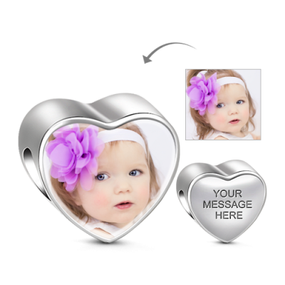 Heart Engravable Photo Charm