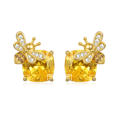 Honey Bee Stud Earrings