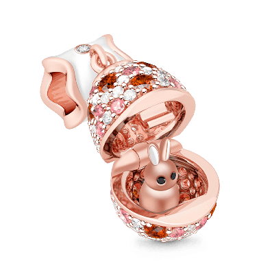 Rabbit in Egg Charm