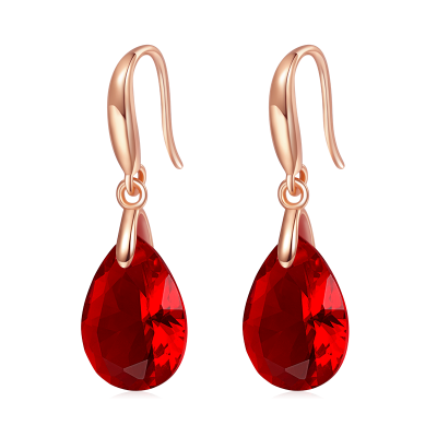 Pear-shape Birthstone Dangle Earrings