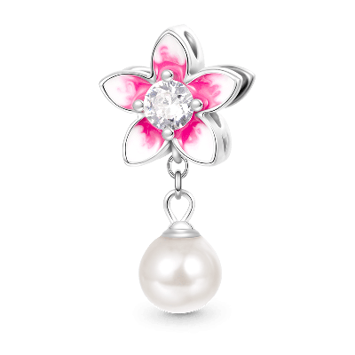 Flower Pearl Charm