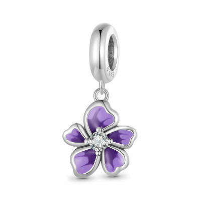 Purple Flower Pendant