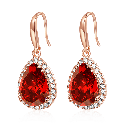 Pear-shape Birthstone Dangle Earrings