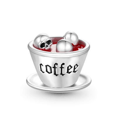 Skull Coffee Cup Charm
