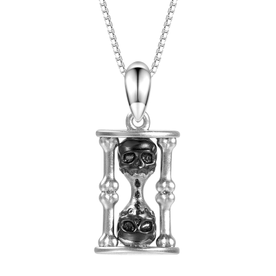 Skull Hourglass Necklace