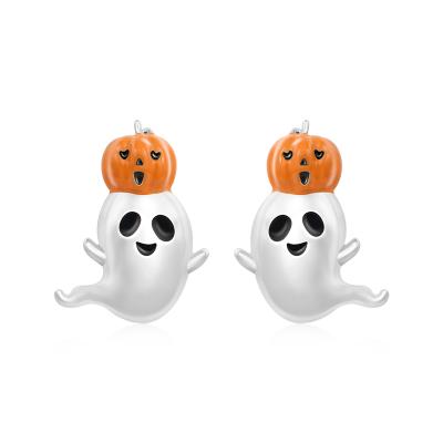 Spooky Pumpkin Stud Earrings