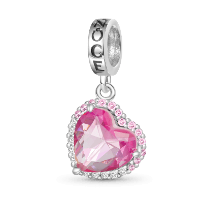 Gradient Pink Heart-shaped Pendant