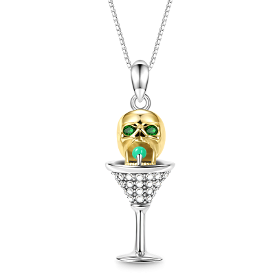 Skull Martini Necklace