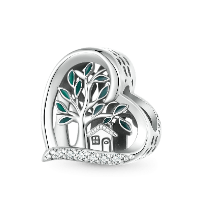 Family Tree Heart Charm