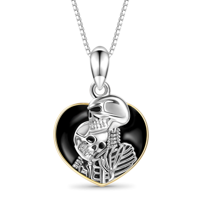Skeleton Heart Frame Necklace