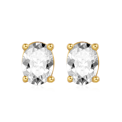 Oval Stud Earring