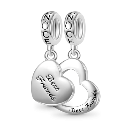 Best Friends Heart Pendant