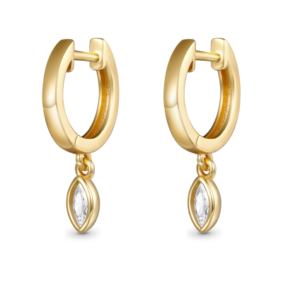 Marquise Diamond Drop Earrings