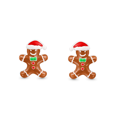 Gingerbread Man Stud Earrings