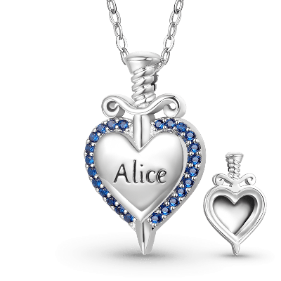 Screws Love Heart Necklace