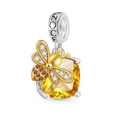 Honey Bee Square Pendant