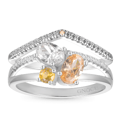 Round Brilliant Stacked Ring Set