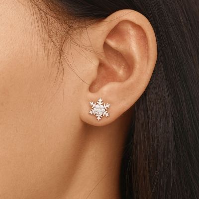 Snowflake Stud Earrings