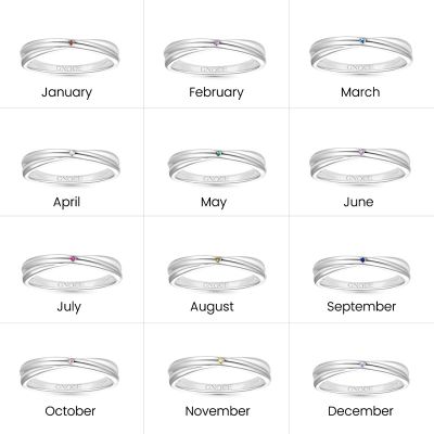 Twisted Birthstone Ring