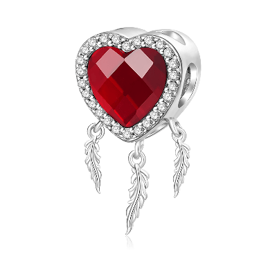 Dream Catcher Heart Charm