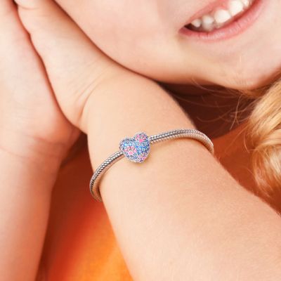 Paws Print Heart Charm