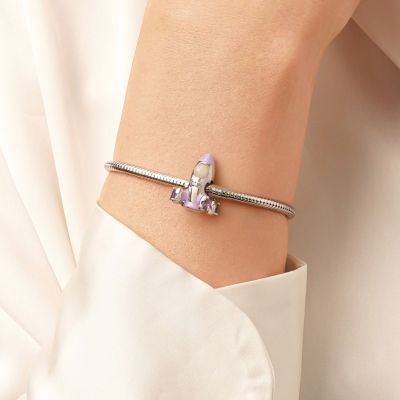 Space Love Rocket Charm