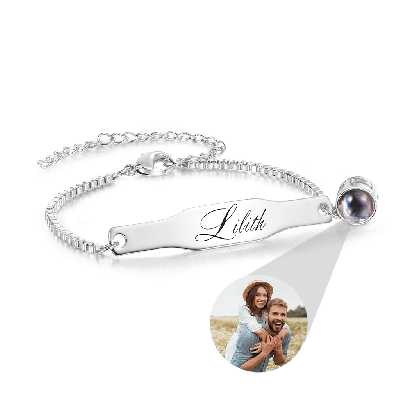 Projection Couple's Memories Engravable Bracelet
