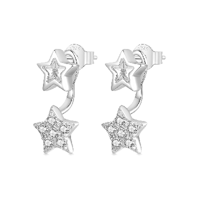 Star Front Back Stud Earrings