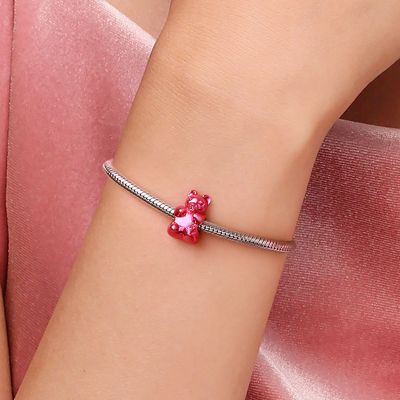 Pink Gummy Bear Candy Charm