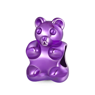 Purple Gummy Bear Candy Charm
