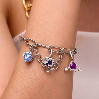 Melting Heart Clasp Clusters Charm