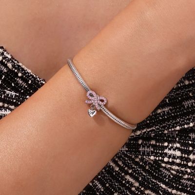 Heart Engravable Bowknot Pendant