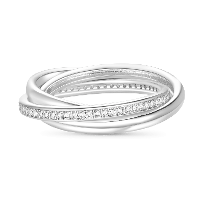 Trinity CZ Birthstone Eternity Rings