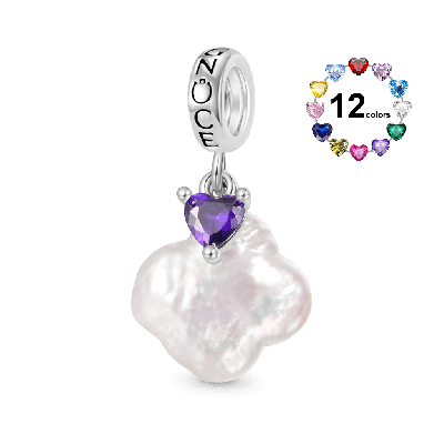 Four-leaf Clover Pearl Birthstone Pendant