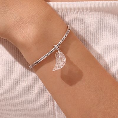 Natural Clear Crystal Wings Pendant
