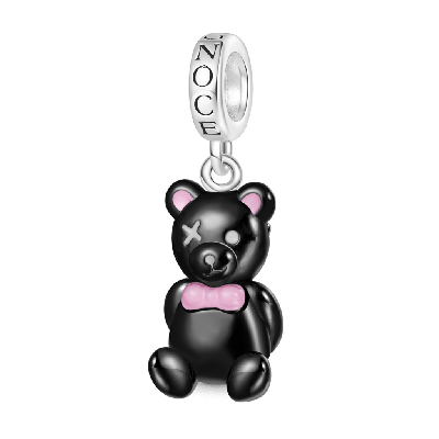 Black Bear Holding Knife Pendant
