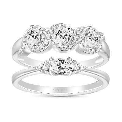 White Diamond Stackable Ring
