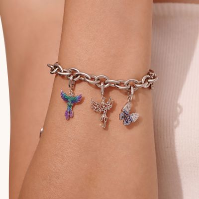 Blue Butterfly Clasp Clusters Charm