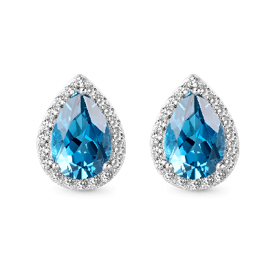 London Blue Topaz Stud Earrings