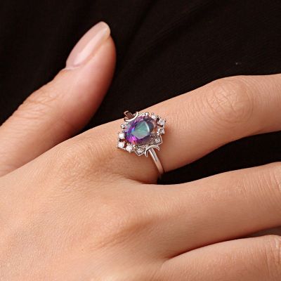 Mystic Colorful Moon Ring