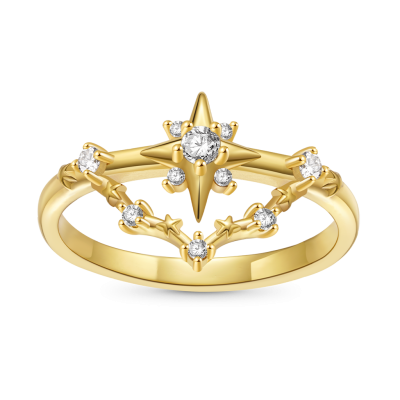 18K Gold Plated Astra Diamond Ring