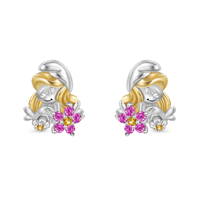 Sweet Cute Smurfette Stud Earrings