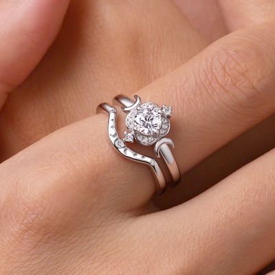 Moon and Star Stackable Rings