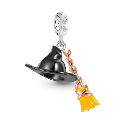 Wicked Elphaba's Hat & Broom Pendant