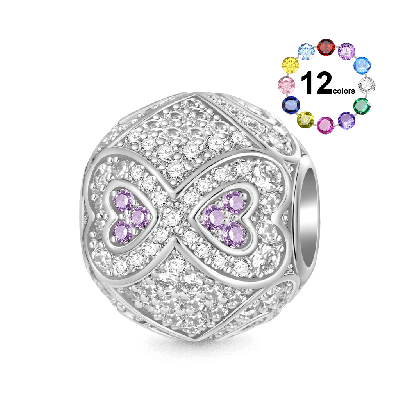 Infinite Love Heart Round Charm